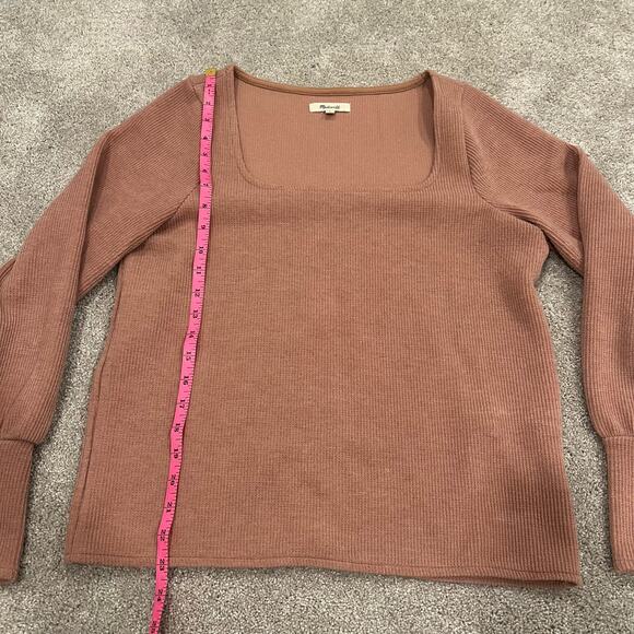 Madewell Women's Square Neck Sweater Light Pink‎ Size Medium - Picture 8 of 9